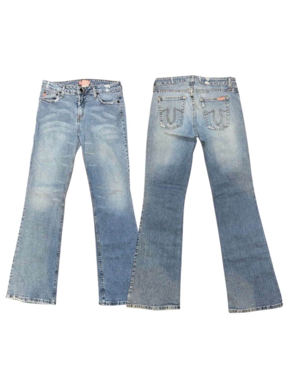 Light Blue Low Rise Flare Jeans